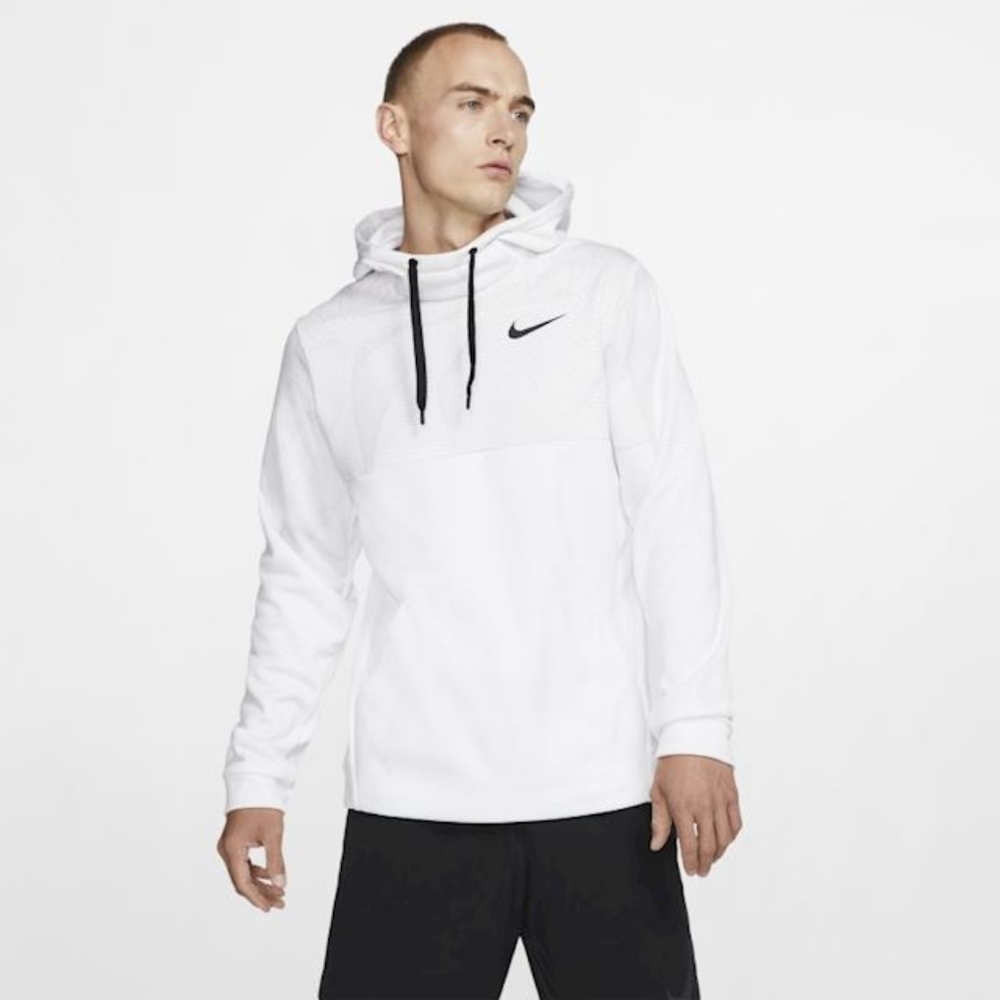 Nike Therma-FIT Pullover Swoosh Training Hoodie Dri-Fit Men's Size S used white